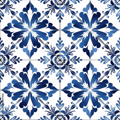 Portuguese Azulejo Seamless Tile Pattern

