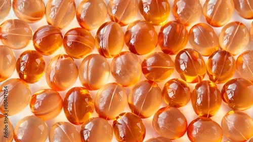 Fish Oil Omega Capsules A Symmetric and Colorful Pharmaceutical Design Generative ai
