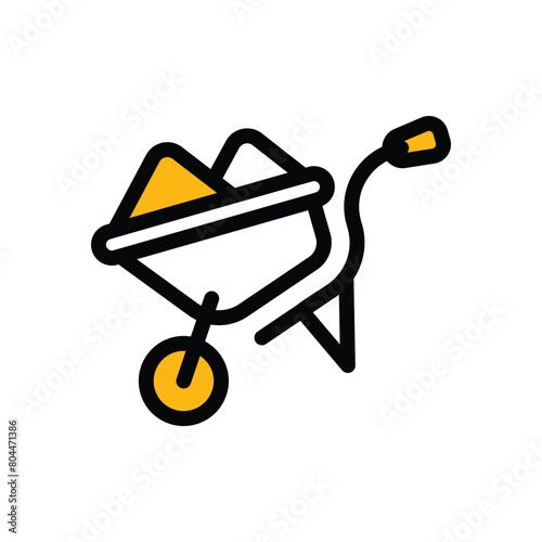Wheelbarrow vector icon