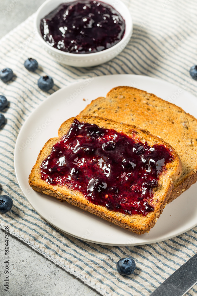 Healthy Homemade Blueberry Jam and Toast Healthy Homemade Blueberry Jam and Toast