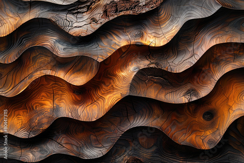 Redwood burl wood wall art. Created with Ai photo