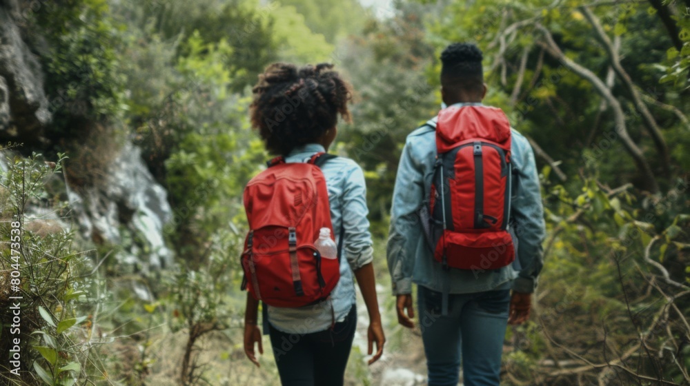 A Couple's Forest Hiking Adventure A Couple's Forest Hiking Adventure