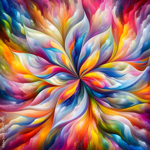 Prism Blossom with abstract colorful shapes colorful background