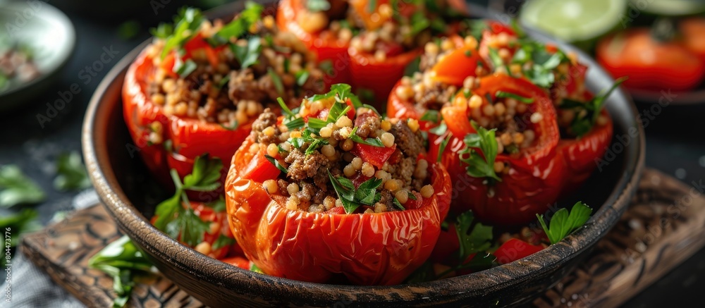 Stuffed Red Peppers With Seasoning Mix