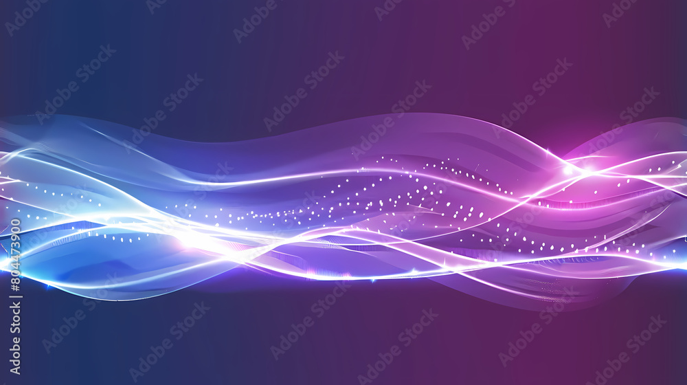 Abstract Purple and Blue Light Waves on Dark Background Abstract Purple and Blue Light Waves on Dark Background