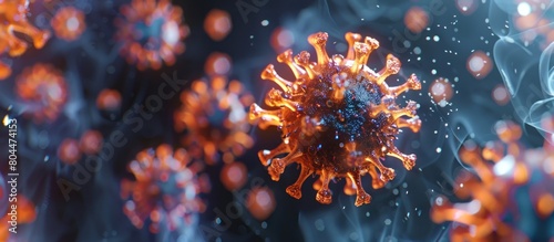 Detailed Rendering of a Pathogen in the Air