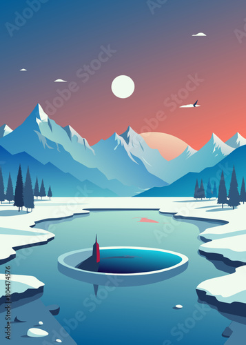  In the extremely barren north, there is a dark sea, which is the Heavenly Pond. There is a fish there, which is several thousand li in breadth