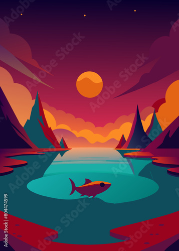  In the extremely barren north, there is a dark sea, which is the Heavenly Pond. There is a fish there, which is several thousand li in breadth