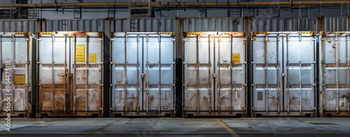 containers in cargo bay