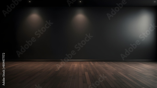 empty room with spotlights,Empty room empty wall white room black room © Aleey
