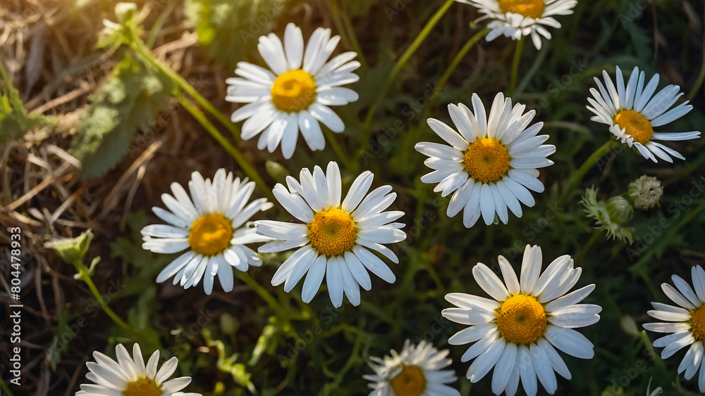 Leucanthemum vulgare, the ox-eye daisy, or oxeye daisy is widely cultivated and available as a perennial flowering ornamental plant for gardens and designed meadow landscapes
Leucanthemum vulgare, the ox-eye daisy, or oxeye daisy is widely cultivated and available as a perennial flowering ornamental plant for gardens and designed meadow landscapes