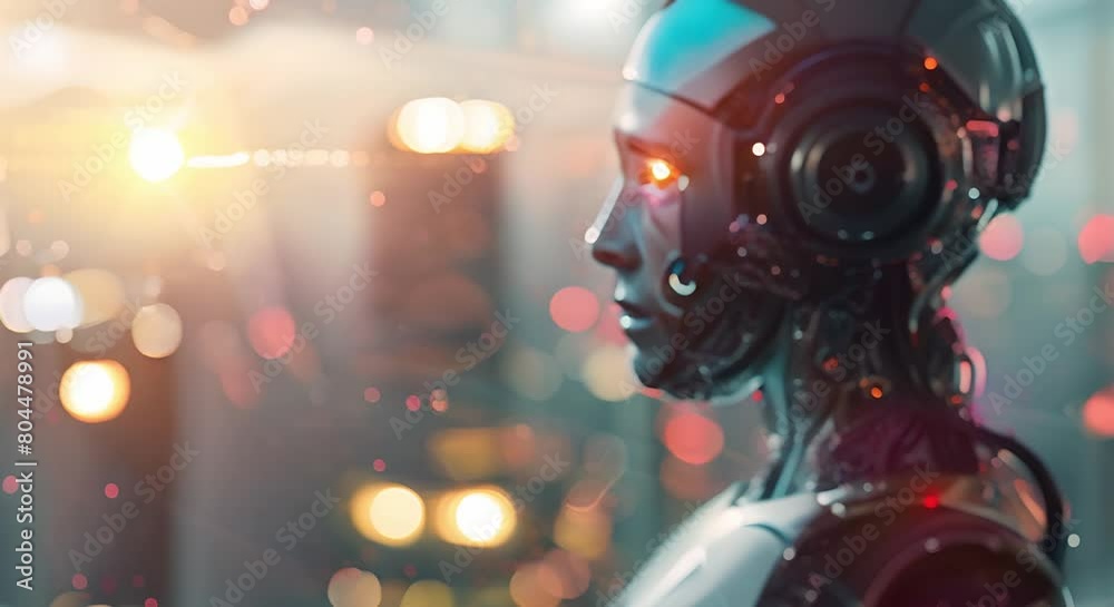 Exploring the Integration of AI in the Corporate World through Futuristic Imagery. Concept AI Integration, Corporate World, Futuristic Imagery, Technology Trends, Innovation Exploring the Integration of AI in the Corporate World through Futuristic Imagery. Concept AI Integration, Corporate World, Futuristic Imagery, Technology Trends, Innovation