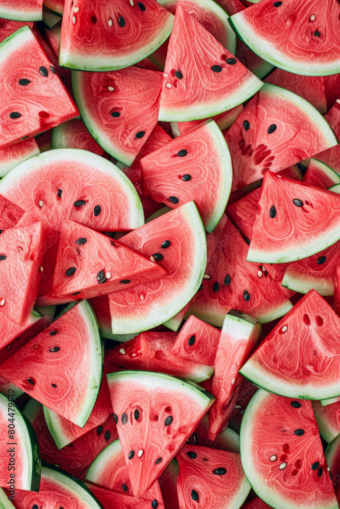 juicy watermelon pattern background, exudes deliciousness, fruit,generative ai