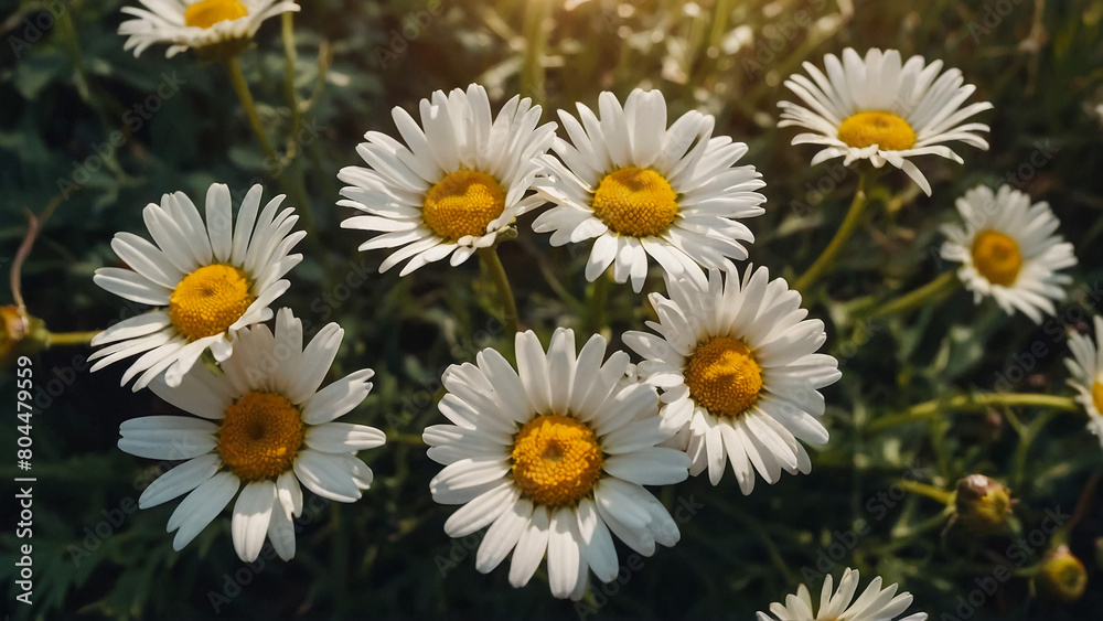Leucanthemum vulgare, the ox-eye daisy, or oxeye daisy is widely cultivated and available as a perennial flowering ornamental plant for gardens and designed meadow landscapes
Leucanthemum vulgare, the ox-eye daisy, or oxeye daisy is widely cultivated and available as a perennial flowering ornamental plant for gardens and designed meadow landscapes