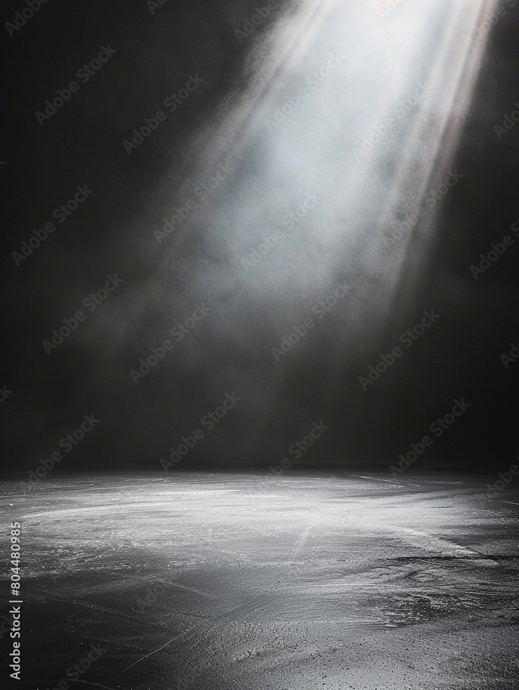 An empty background, like an empty stage, without color, soft light coming from the side