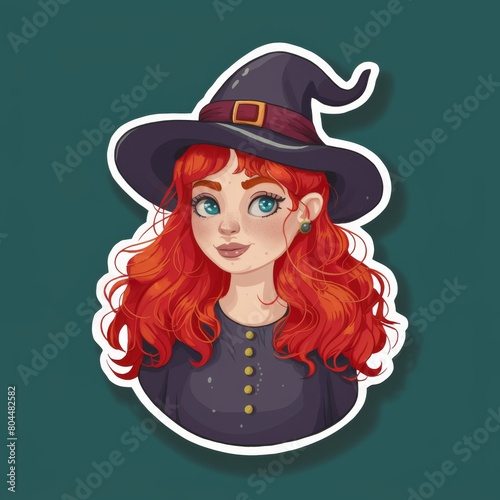 Cute redhead Witch girl. Avatar woman.
