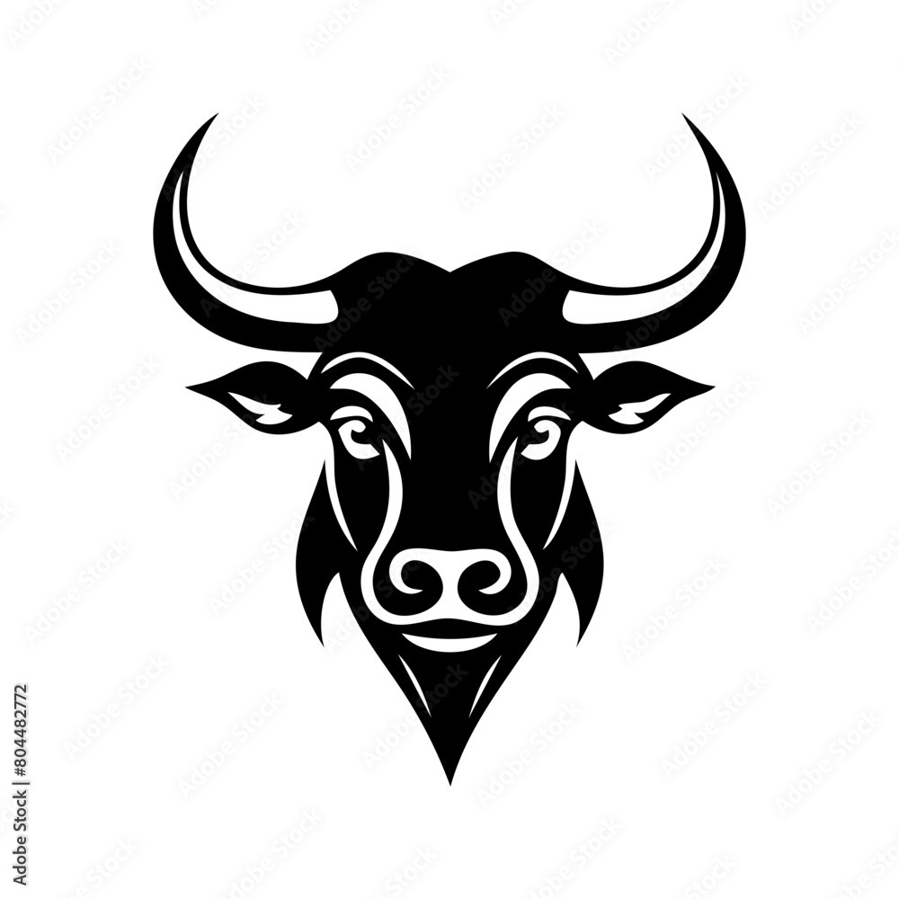 bull head isolated on white bull head isolated on white