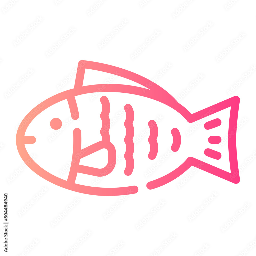 Fototapeta premium taiyaki gradient icon