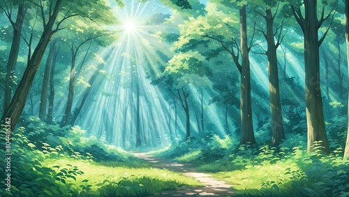 forest in the morning