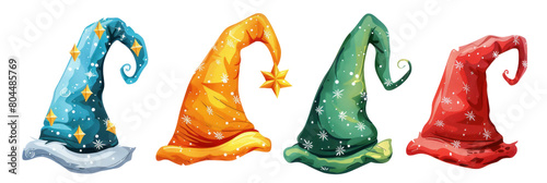 Elves' hats for a festive holiday card design photo
