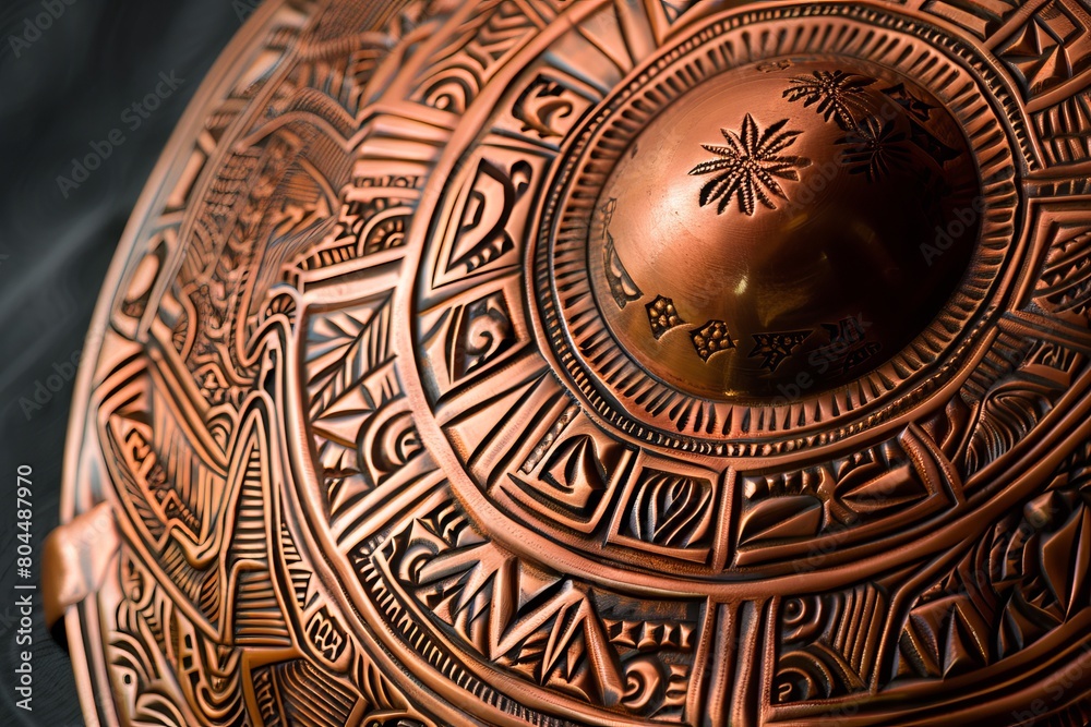 Obraz premium Showcase the intricate designs and patterns found in Copper Age artifacts , super realistic