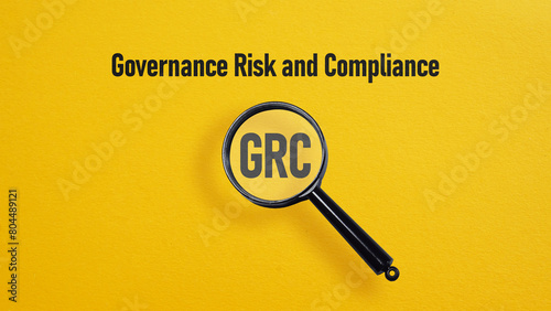 GRC Governance Risk and Compliance is shown using the text photo
