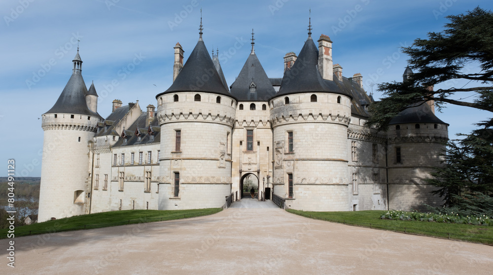 Medieval castle of Chaumont-Sur-Loire, France. Built in the 15th century. Former medieval fortress later enlarged in Renaissance style.