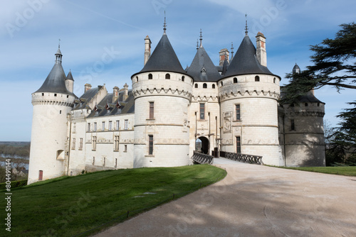 Medieval castle of Chaumont-Sur-Loire, France. Built in the 15th century. Former medieval fortress later enlarged in Renaissance style. (ID: 804491144)