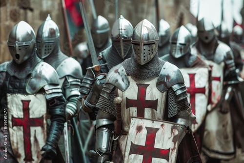 The Templar Cross shines brightly as Knights Templar Christian Warriors photo