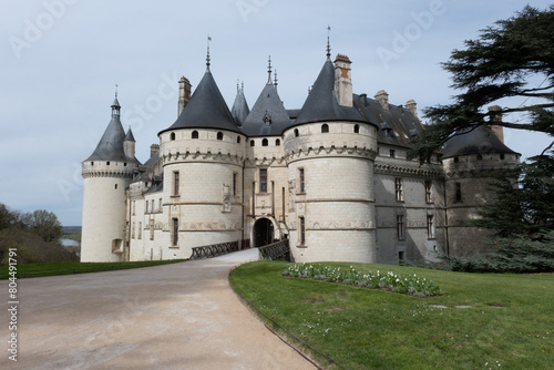 Medieval castle of Chaumont-Sur-Loire, France. Built in the 15th century. Former medieval fortress later enlarged in Renaissance style. (ID: 804491791)
