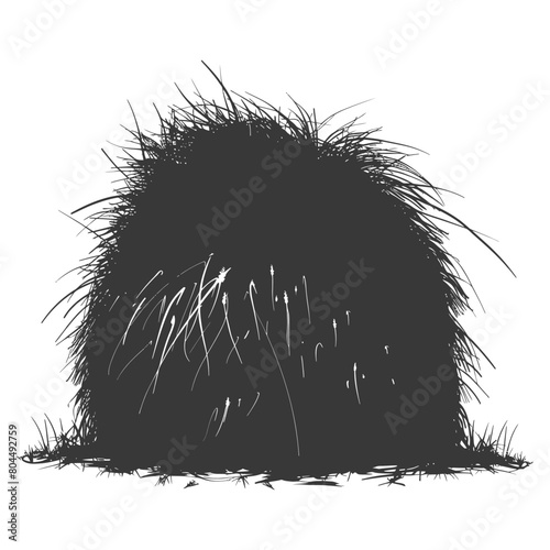 silhouette haystack full black color only