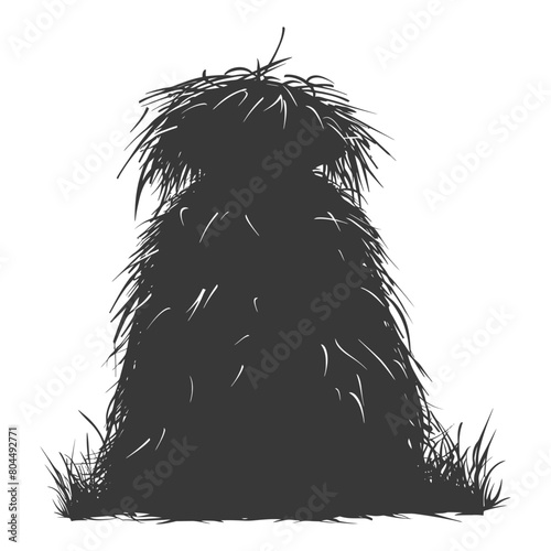 silhouette haystack full black color only