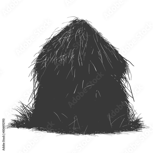 silhouette haystack full black color only