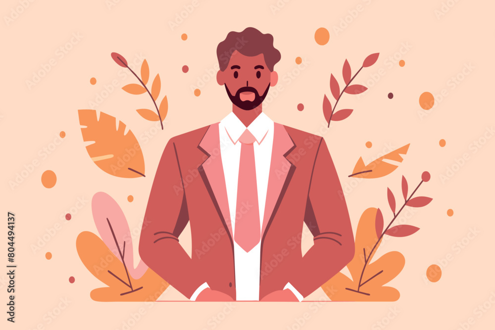 Man wearing a suit sitting cross-legged in a yoga lotus position