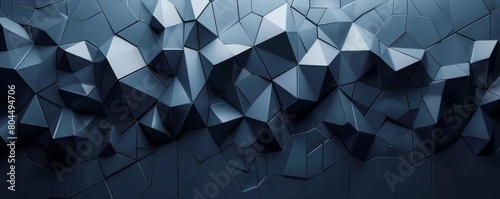Create a 3D rendering of a dark blue geometric surface with a slight gradient from top left to bottom right