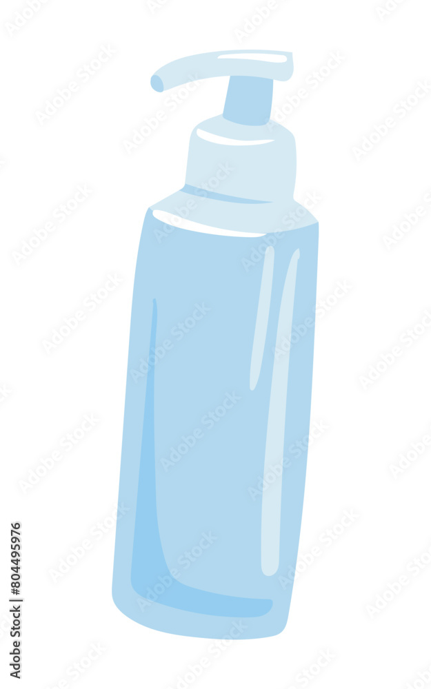 Lotion bottle in flat design. Cosmetic liquid product in container with dispenser. Vector illustration isolated. Lotion bottle in flat design. Cosmetic liquid product in container with dispenser. Vector illustration isolated.