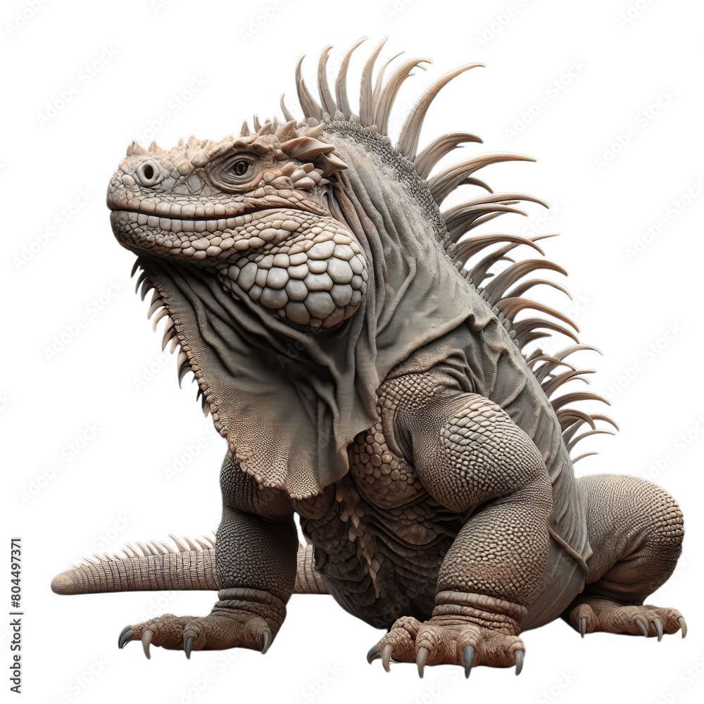 Image of an iguana on a transparent background Image of an iguana on a transparent background