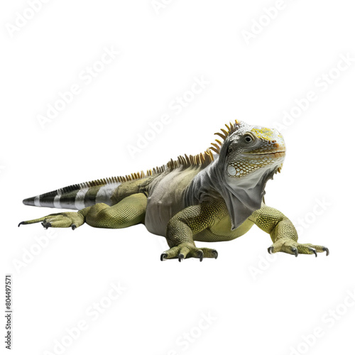 Image of an iguana on a transparent background