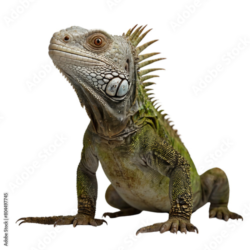 Image of an iguana on a transparent background