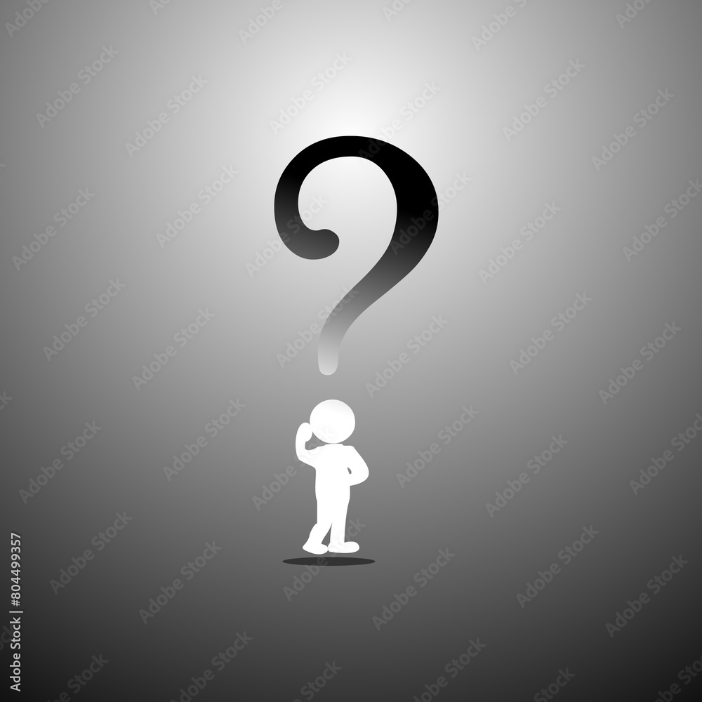 Question mark vector illustration, illustration of an idea born with many questions, a new idea with new questions, a question becomes many questions Question mark vector illustration, illustration of an idea born with many questions, a new idea with new questions, a question becomes many questions