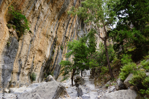 The Samaria Gorge is a National Park of Greece since 1962 on the island of Crete.