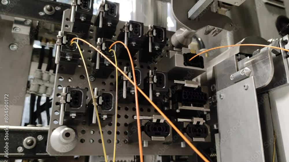 Production of automobile electricity. Robotic process. Automated process Production of automobile electricity. Robotic process. Automated process