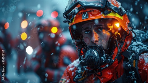 Emergency response AI coordinating with local authorities, efficient, life-saving. Photorealistic. HD.