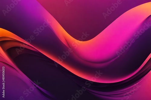 Abstract grainy gradient background purple pink orange black glowing color wave dark backdrop noise texture banner poster header design