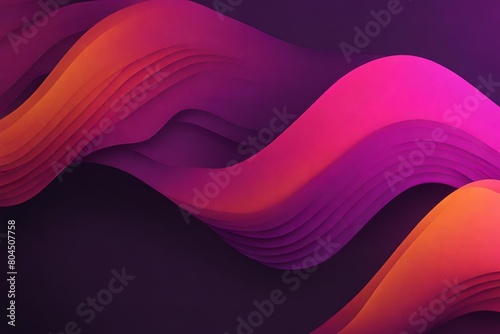 Abstract grainy gradient background purple pink orange black glowing color wave dark backdrop noise texture banner poster header design