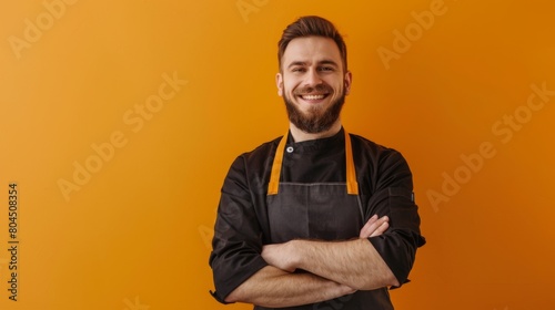 Smiling Man in Chef Apron