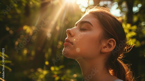 Woman Embracing the Sunlight © Alena