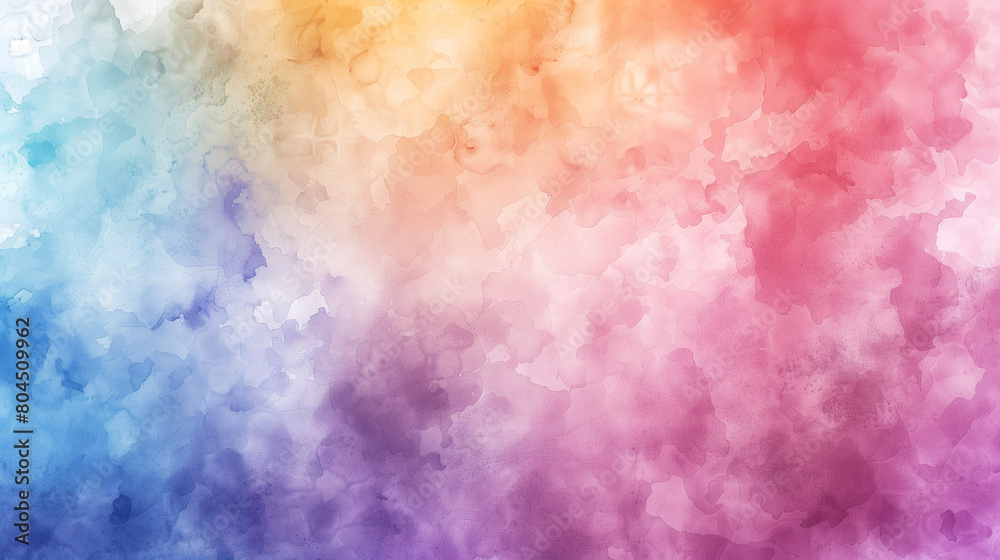 Abstract watercolor background in rainbow colors