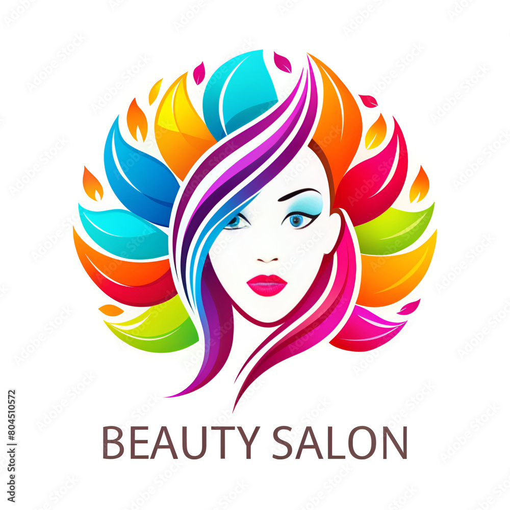 Happy Art Font with a Smiling Woman in Magenta Hair Illustration Happy Art Font with a Smiling Woman in Magenta Hair Illustration