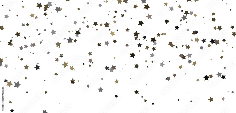 Fototapeta premium Dazzling 3D Illustration: Witness a Downpour of Golden Stars